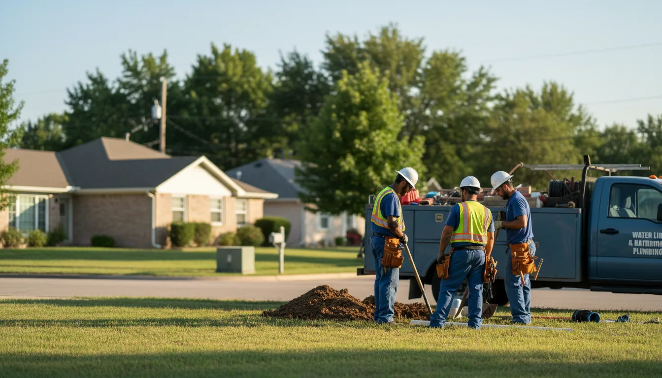 Residential water line and bathroom plumbing service in Oakesdale, WA